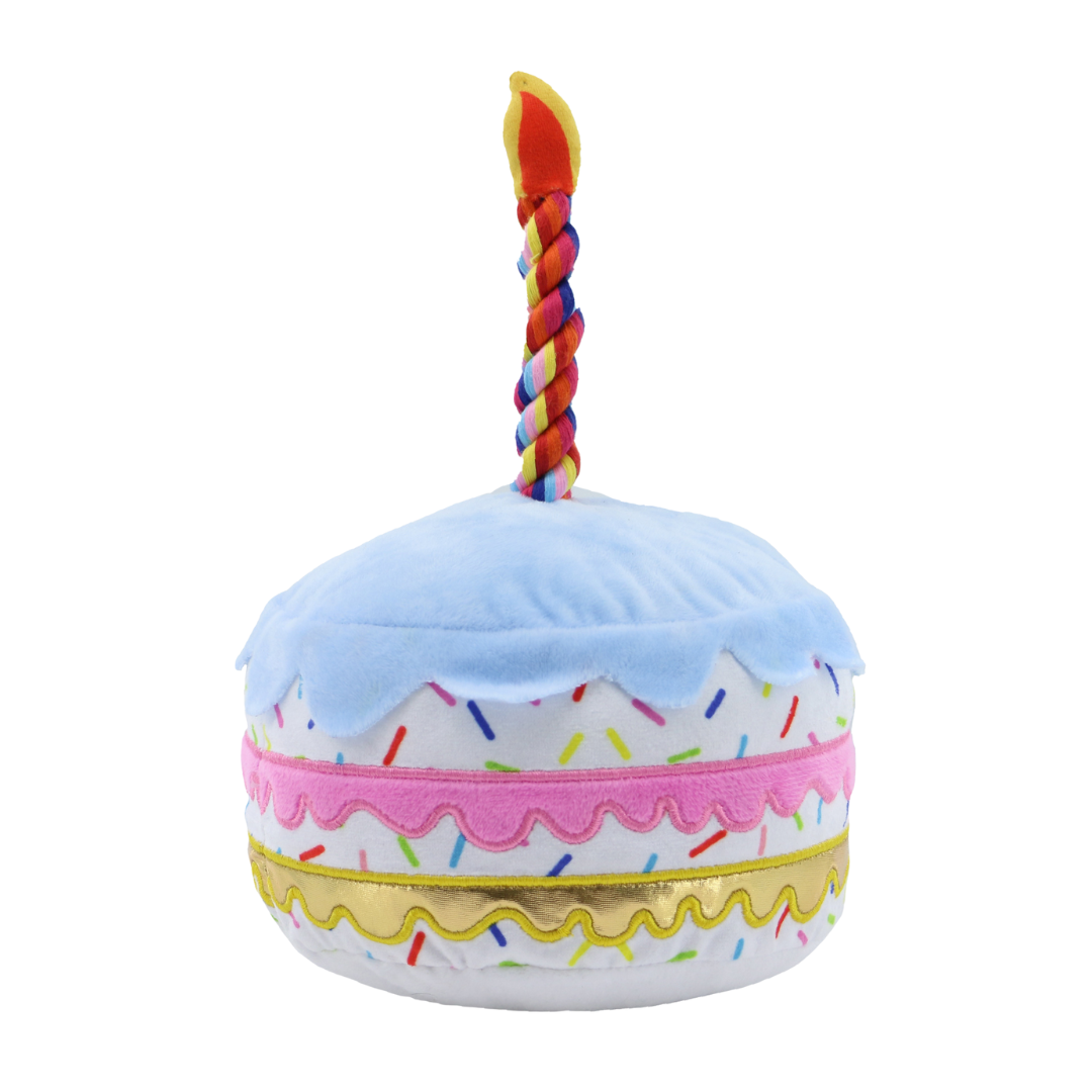 Ancol Pawty Sprinkle Cake - Plush, Squeaky Celebration Toy for Dogs