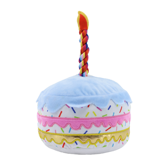 Ancol Pawty Sprinkle Cake - Plush, Squeaky Celebration Toy for Dogs
