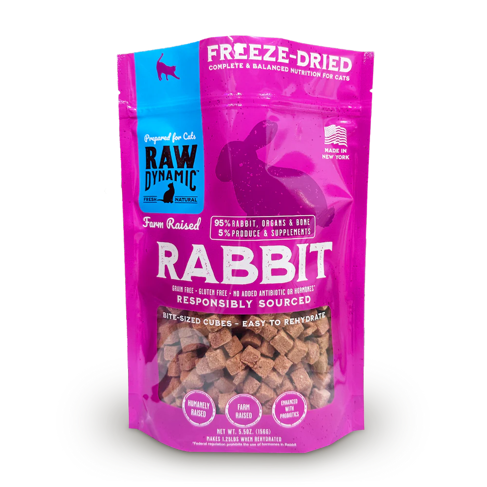 Raw Dynamic Freeze Dried Rabbit Cat Food