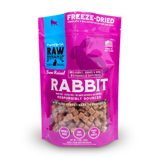 Raw Dynamic Freeze Dried Rabbit Cat Food