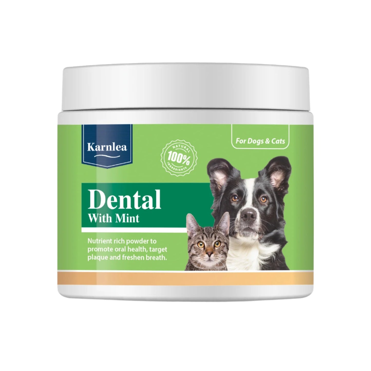 Karnlea Dental & Mint Powder - Natural Plaque Remover for Dogs & Cats