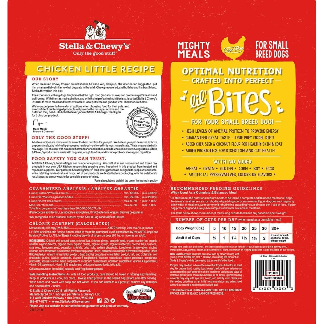 Stella & Chewy's Lil'Bites Mighty Meals Chicken Recipe for Small Breed Dogs