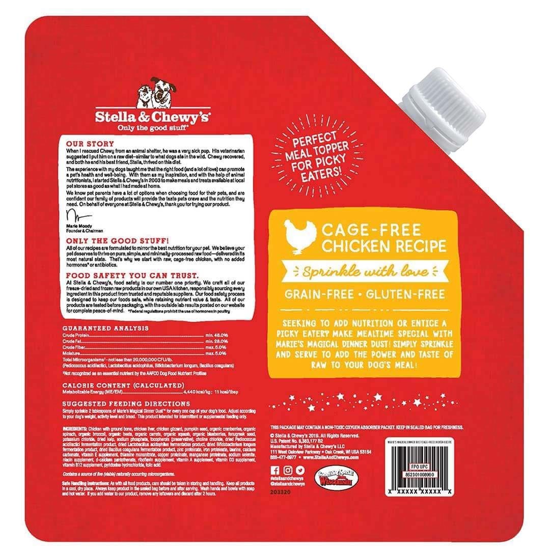 Stella & Chewy's Marie's Magical Dinner Dust Freeze Dried Meal Topper Chicken Recipe for Dogs