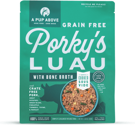 A Pup Above Porky's Luau Gently Cooked Frozen Dog Food