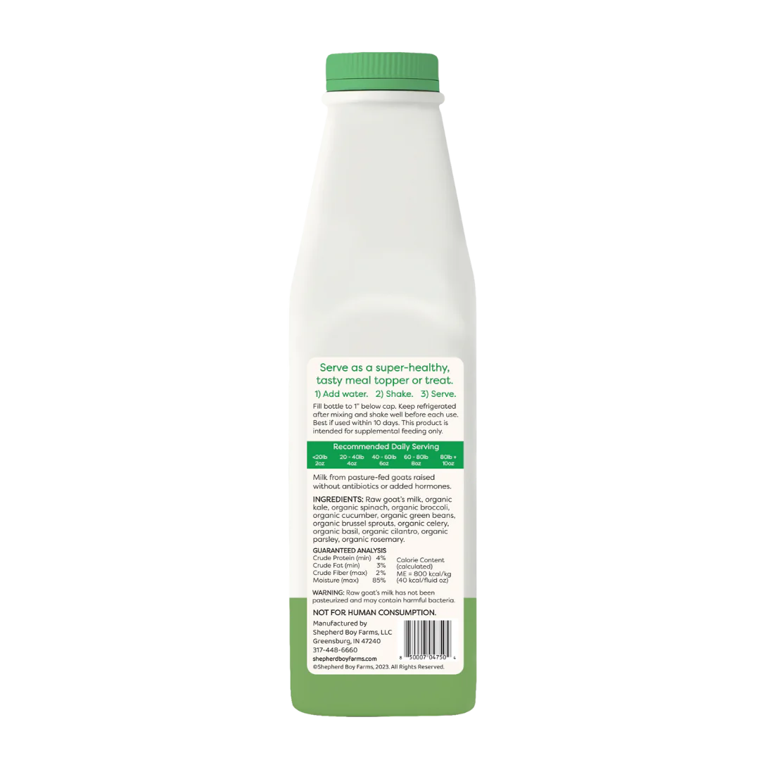 Shepherd Boy Farms Freeze Dried Raw Super Green Blend Goat Milk