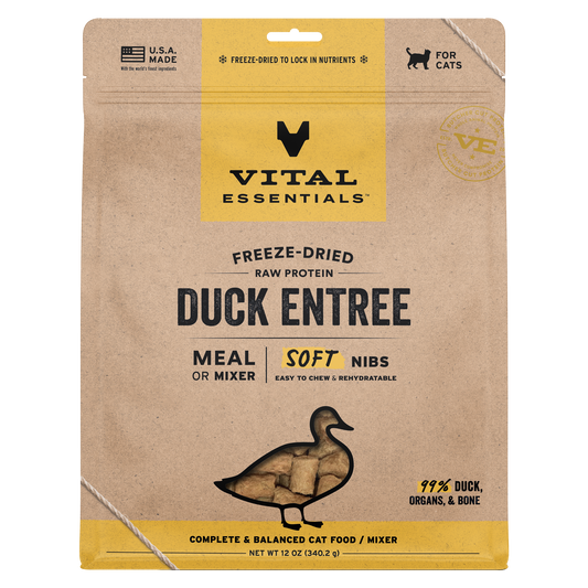 Vital Essentials Freeze Dried Duck Soft Nibs Cat Food