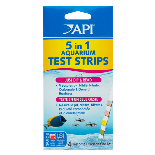 API 5-In-1 Test Strips Freshwater And Saltwater Aquarium Test Strips